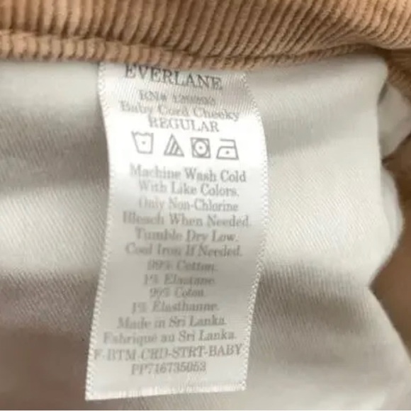 Everlane Salmon Peach High Rise Baby Cord Cheeky Straight Leg Jeans Sz 29 - Picture 5 of 5